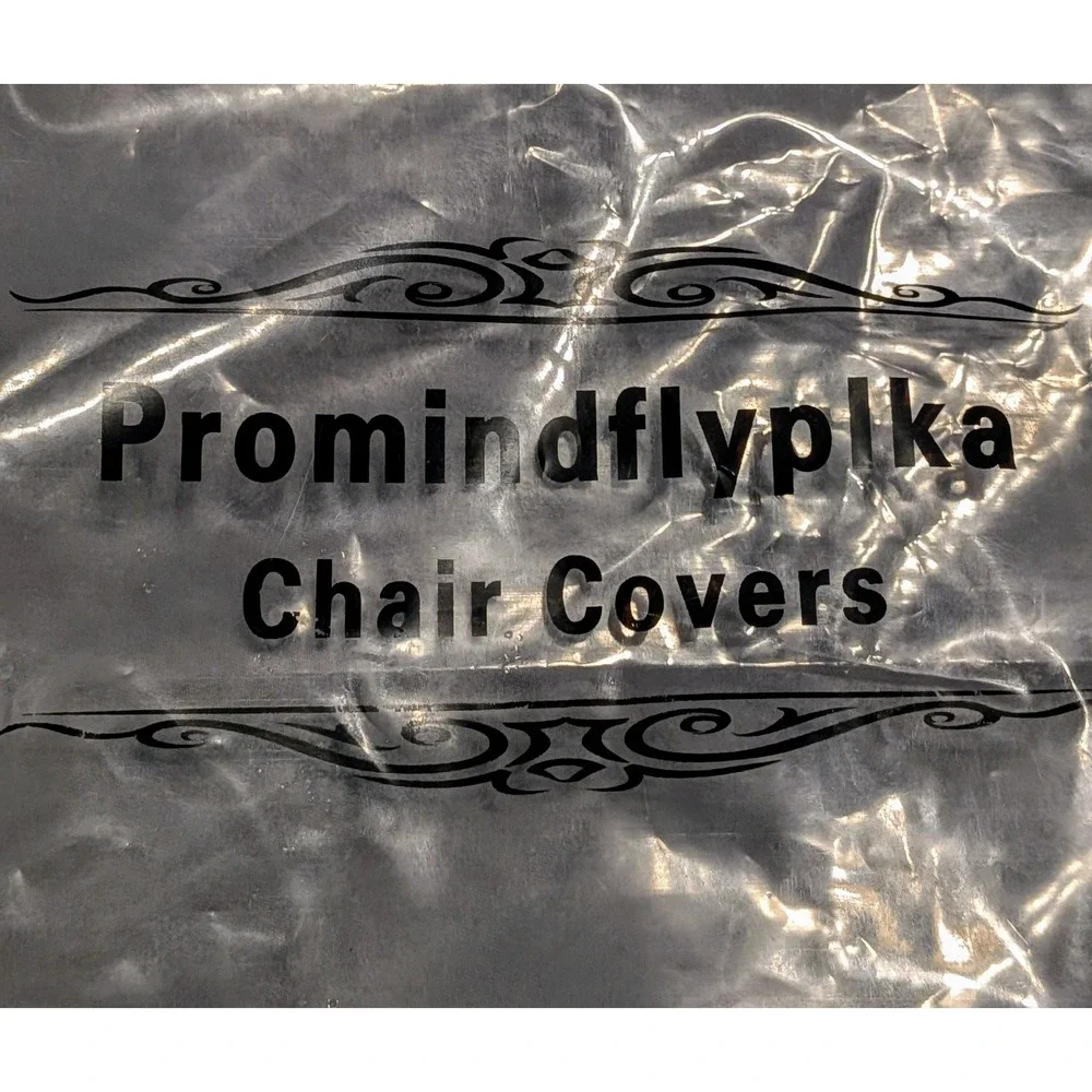 Promindflyplka Chair Covers‎ Christmas Reindeer Santa Snowflakes Set of 4 NEW